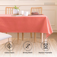 Cotton Coral Table Cloth (Pack of 1)