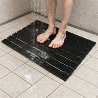 Rubber Shower Mats Heavy Duty Anti-Skid Floor Mats for Door, Bathroom, Kitchen & Home Entrance | PVC Non-Slip Drainage Mat for Wet & Dry Areas