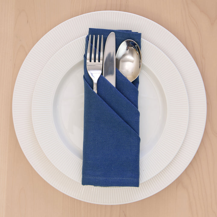 Cotton Cobalt Table Napkins (Pack of 6)