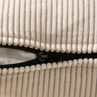 Corduroy Light Grey Cushion Cover