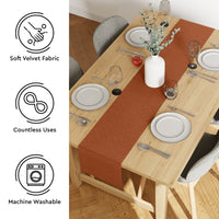 Quilted Velvet Orange Table Runner