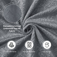 Embossed Velvet Grey Fabric