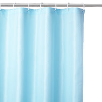 Polyester ZZ Light Blue Shower Curtain (Pack of 1)