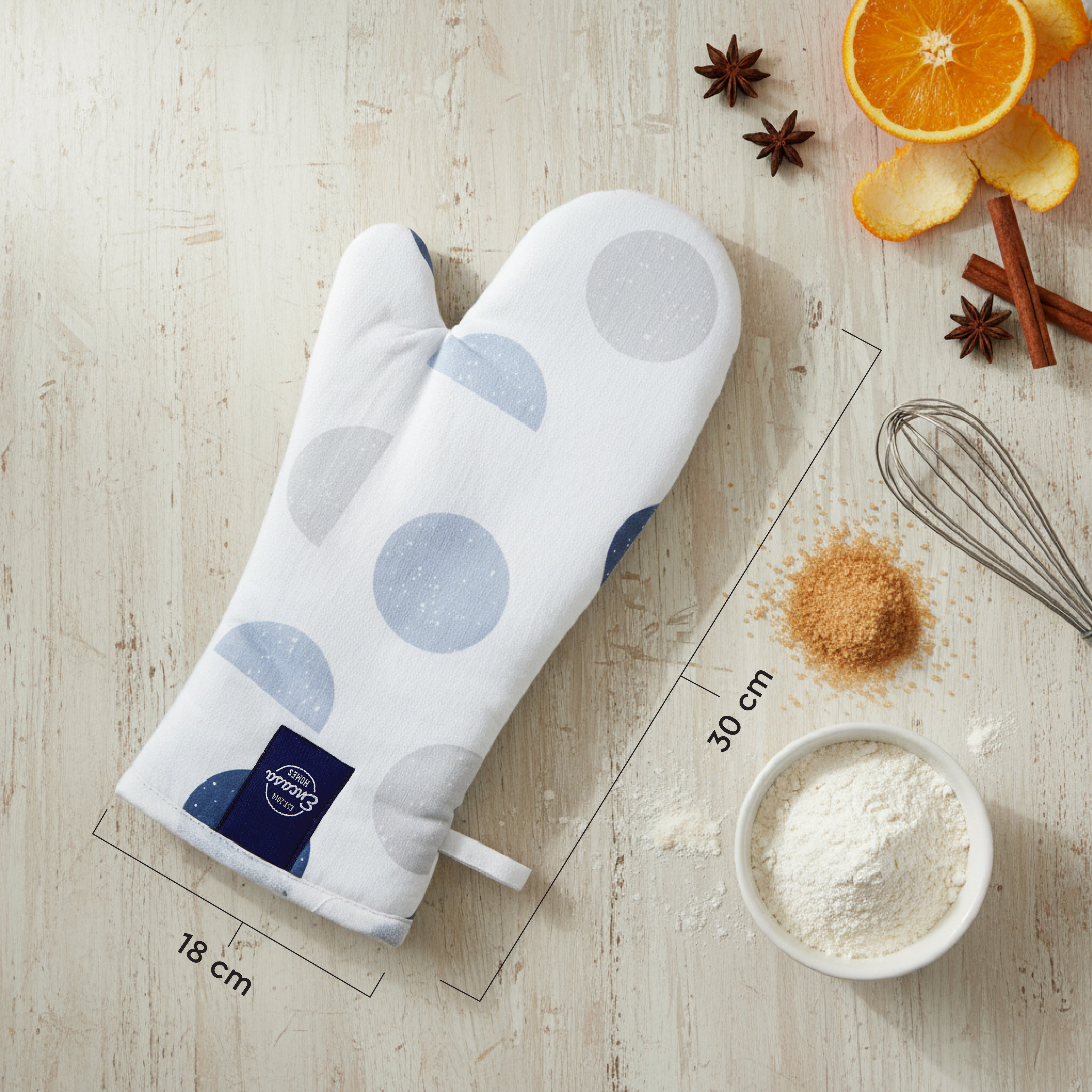 20s Sheeting Blue Moon Oven Gloves (Pack of 2)