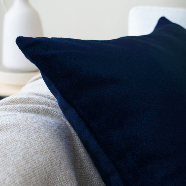 Velvet Navy Blue Cushion Cover (Pack of 2)