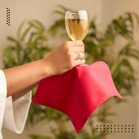 Cotton Deep Red Table Napkins (Pack of 12)
