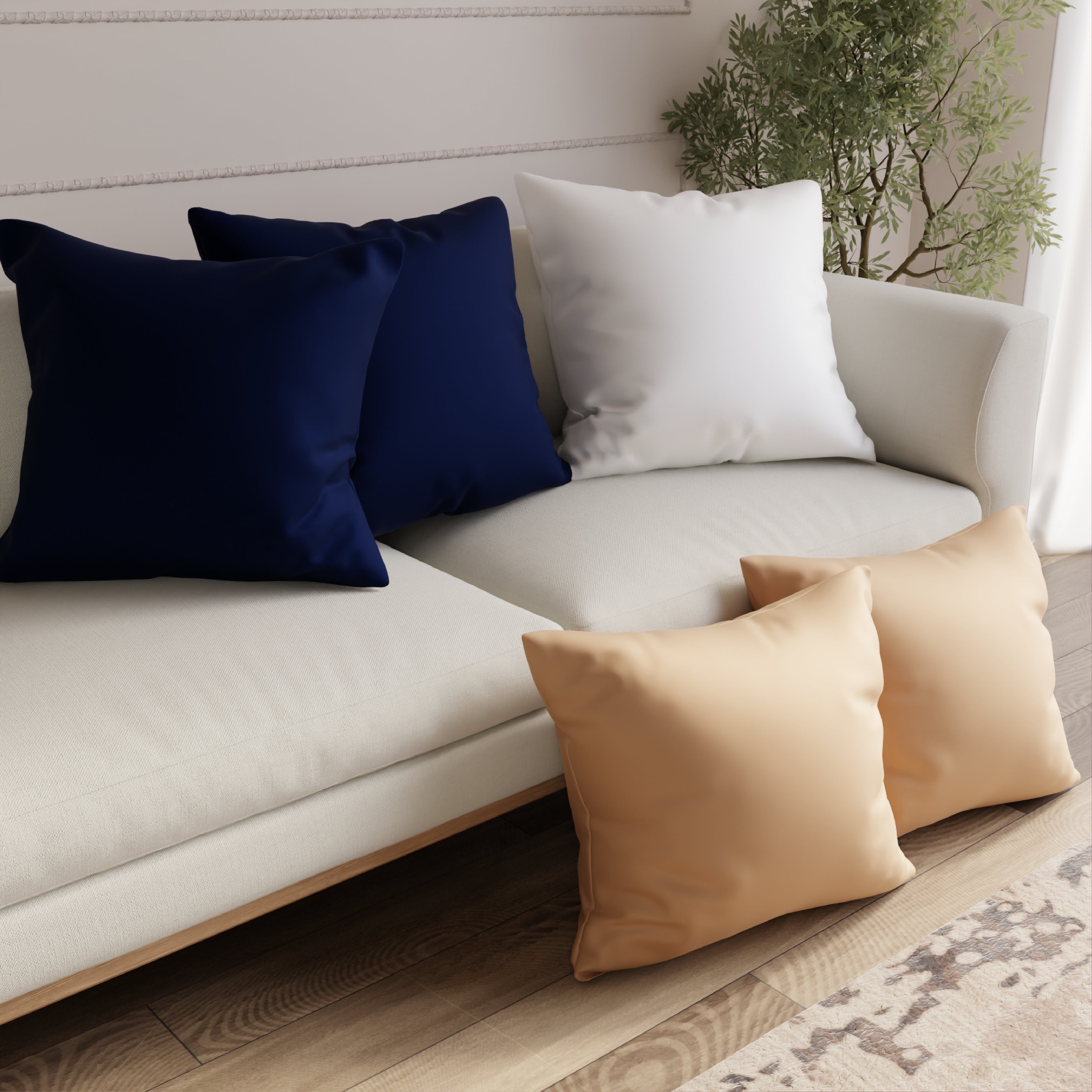 Velvet Brown Cushion Cover (Pack of 2)