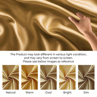 Satin Polyester Silk Gold Fabric