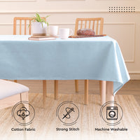 Cotton Ice Blue Table Cloth (Pack of 1)