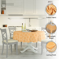 Cotton Peach Tiles Table Cloth (Pack of 1)