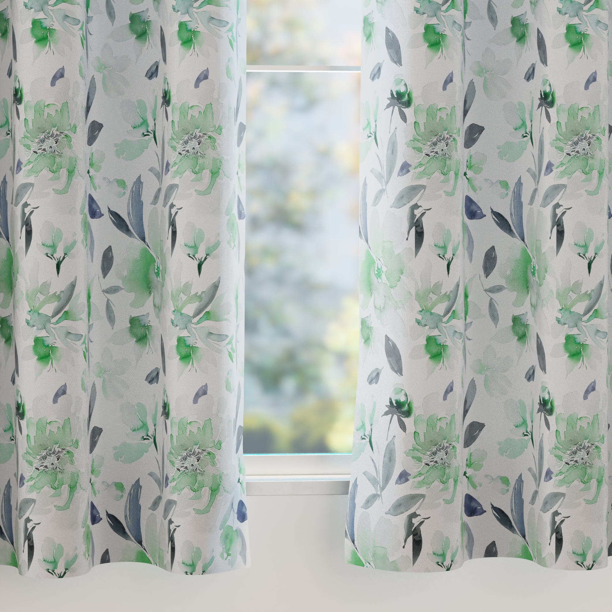 Blackout F1 Green Curtain (Pack of 2)