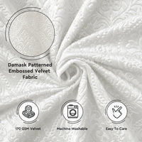 Embossed Velvet Fabric Material By Meter | Sofa Cloth Material | Unstitched Fabric For Making Cushion Cover, Sofa Cover, Backdrop| 175 GSM, Width 54 Inches | Order By Meter