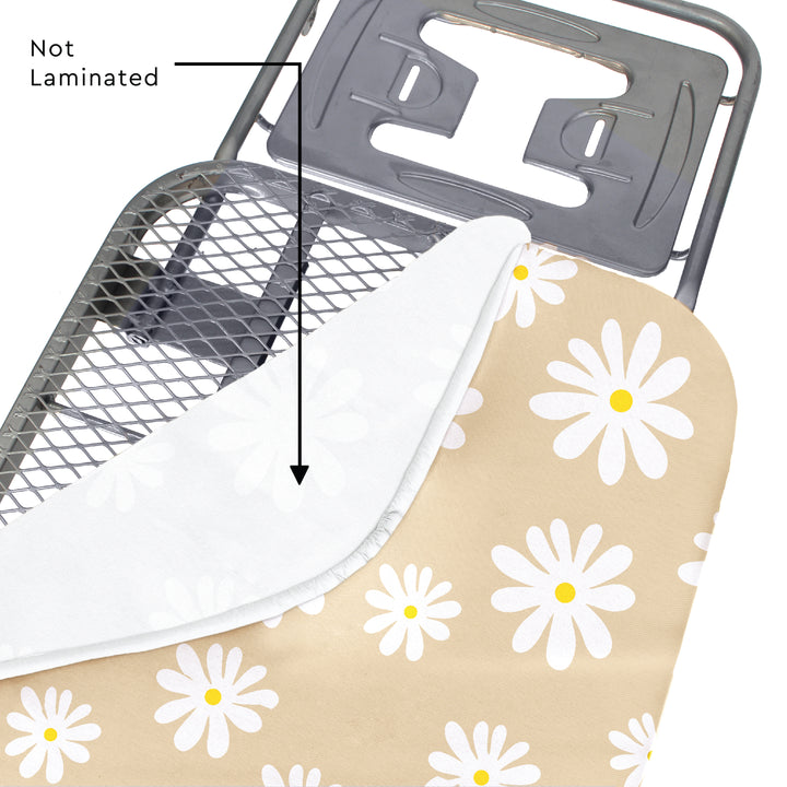 20s Sheeting Daisy Beige Ironing Board Cover (Pack of 1)