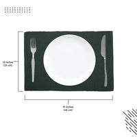 Cotton Dark Green Placemat (Pack of 6)