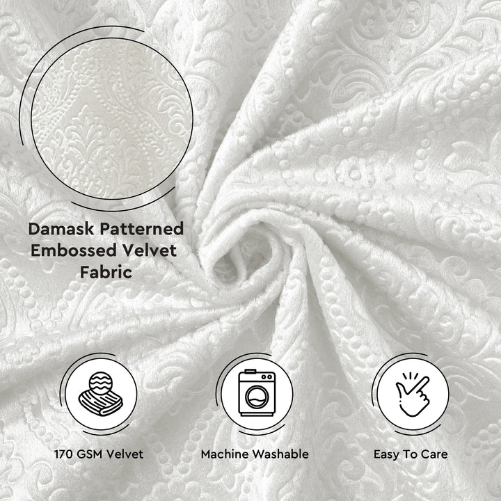 Embossed Velvet Fabric Material By Meter | Sofa Cloth Material | Unstitched Fabric For Making Cushion Cover, Sofa Cover, Backdrop| 175 GSM, Width 54 Inches | Order By Meter