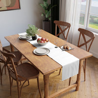 Spun Polyester White Table Runner (Pack of 1)