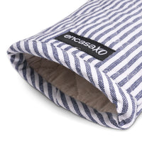 Cotton Ticking Navy Blue Oven Gloves (Pack of 2)
