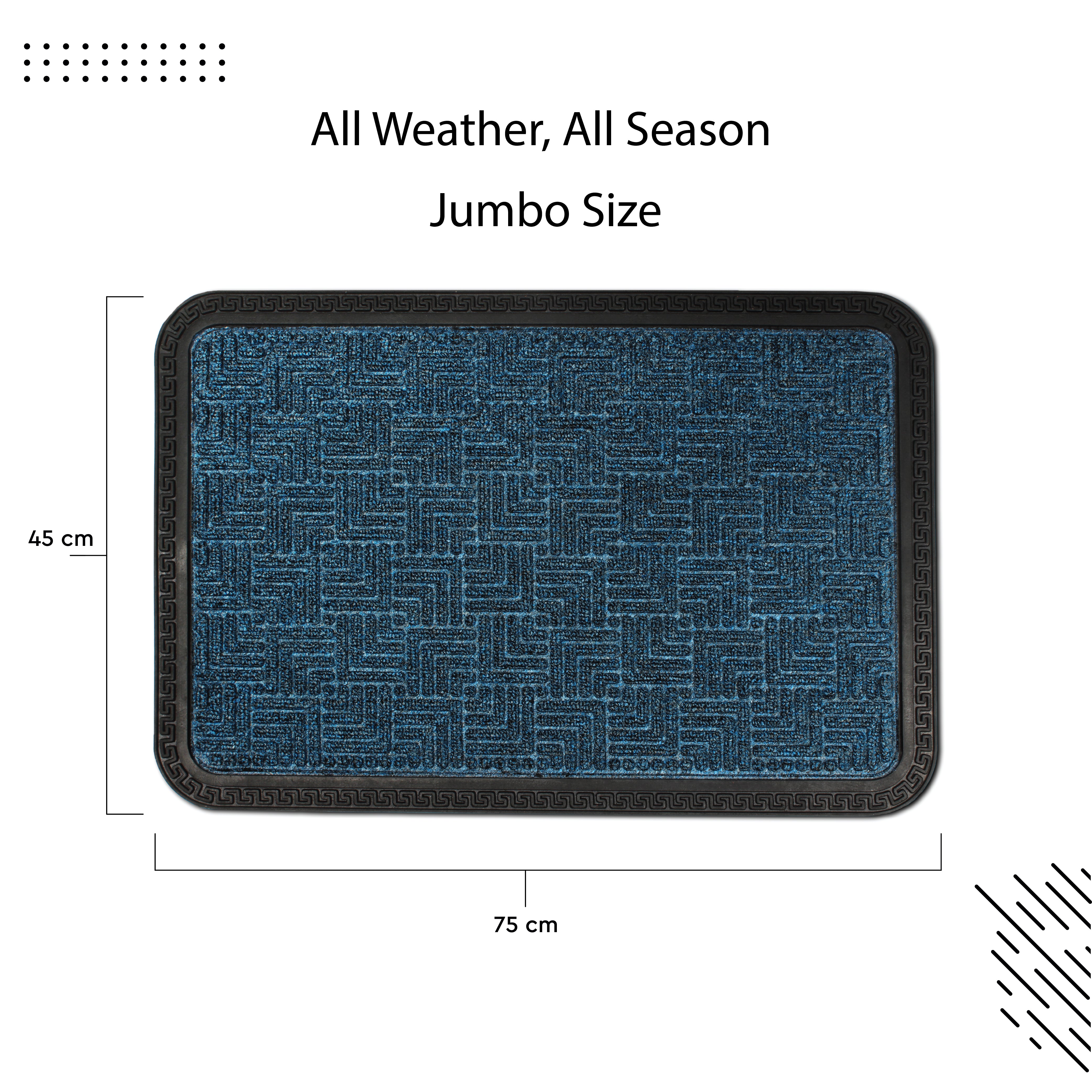 Polypropylene Main Door Entrance Mats Welcome Mat with Rubber Border | Anti Slip Rubber Backing | Ideal for Home, Outdoor, Balcony, Office | Pack of 1