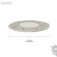 Cotton Printed Grey Placemat (Pack of 2)