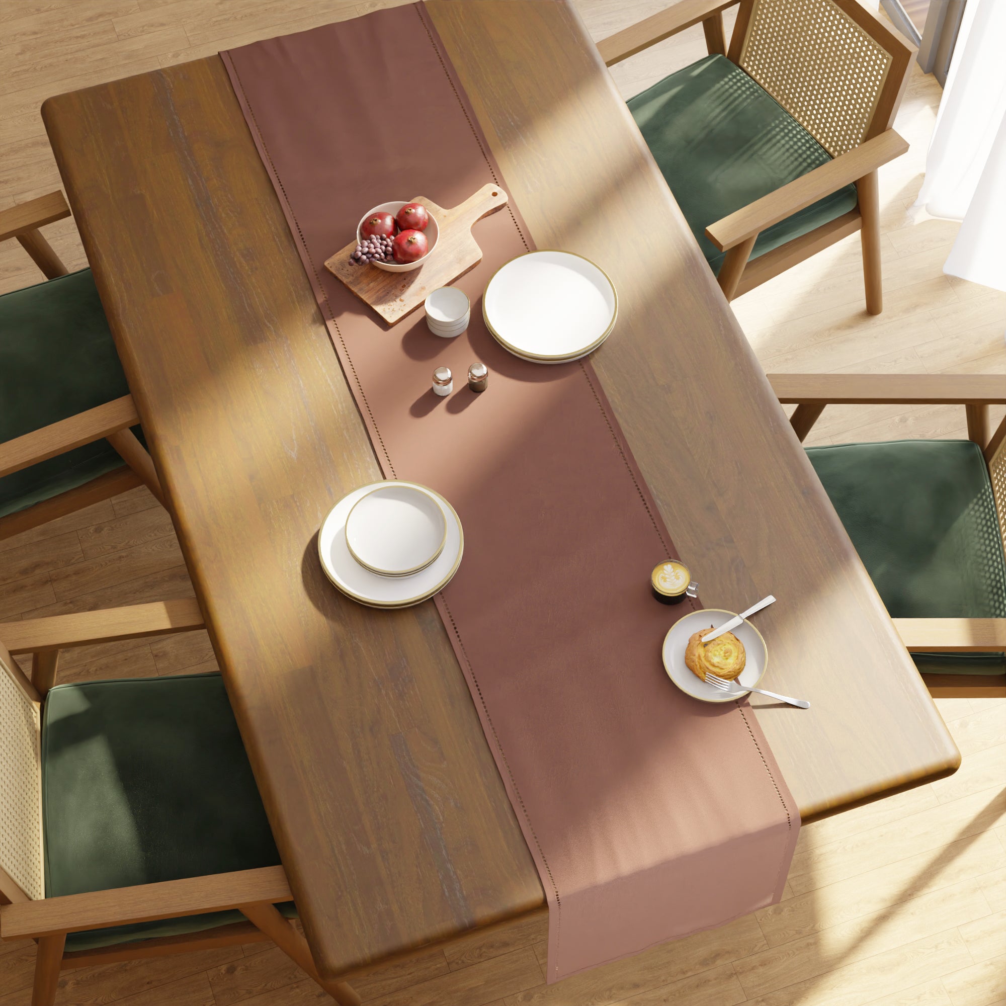 Cotton Tan Table Runner (Pack of 1)