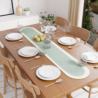 Cotton Sage & Off White Table Runner (Pack of 1)