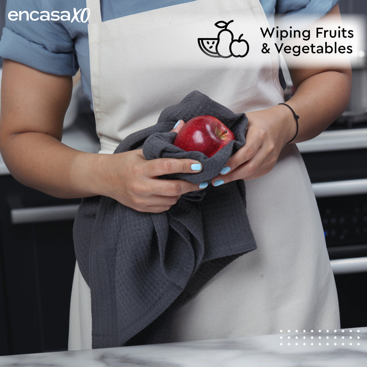 Cotton Grey Kitchen Towel (Pack of 4)