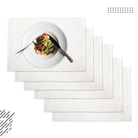Cotton Solid Off White Placemat (Pack of 6)