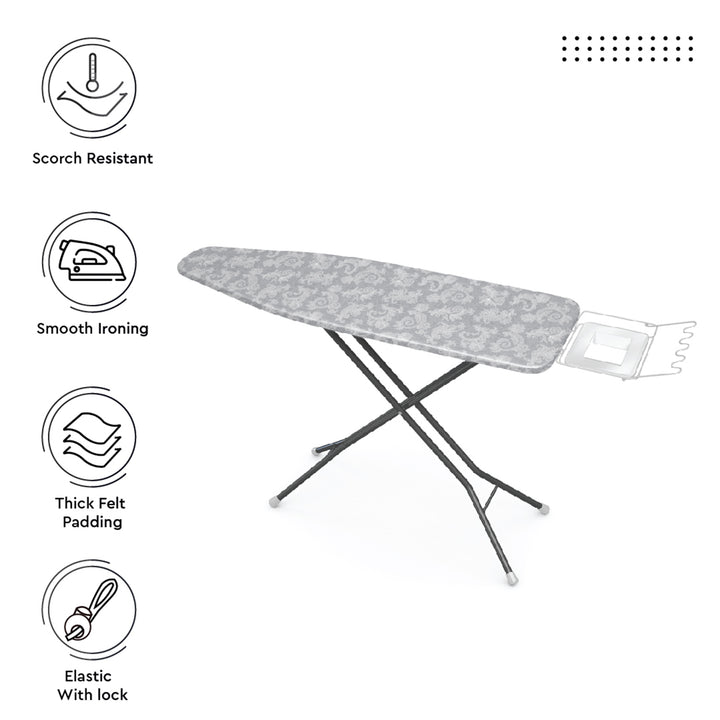 Cotton Grey Ironing Board Cover (Pack of 1)