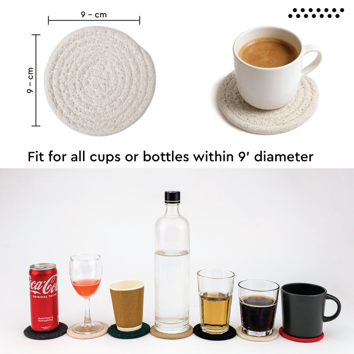 Cotton Off White Coaster