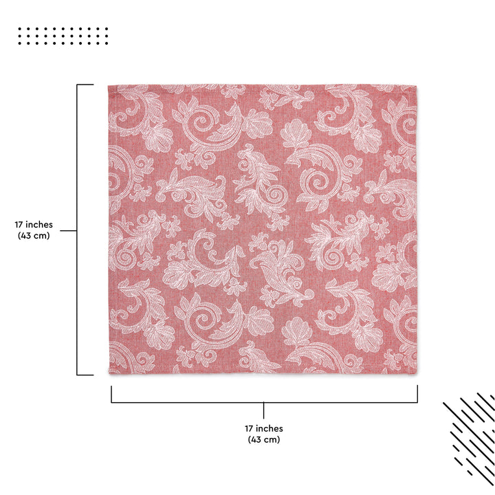 Cotton Red Table Napkins (Pack of 12)
