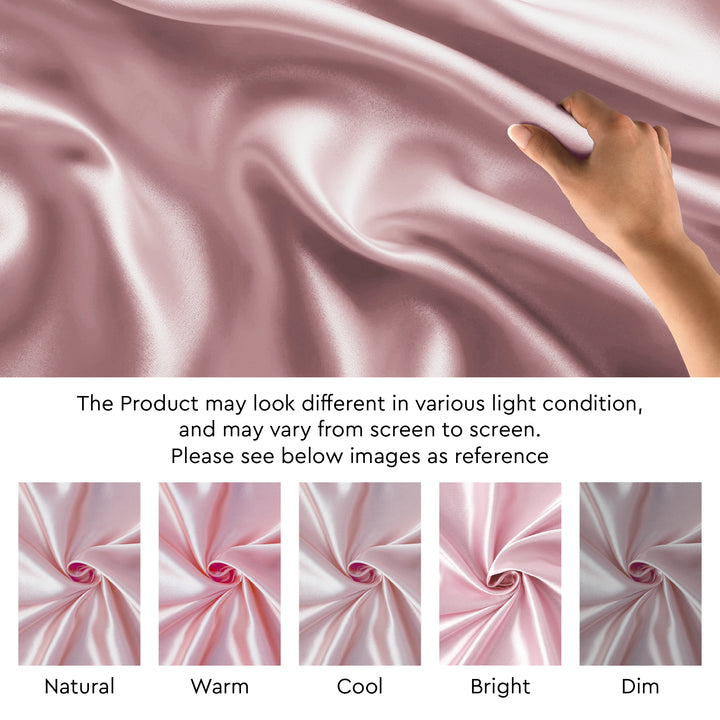 Satin Polyester Silk Baby Pink Fabric