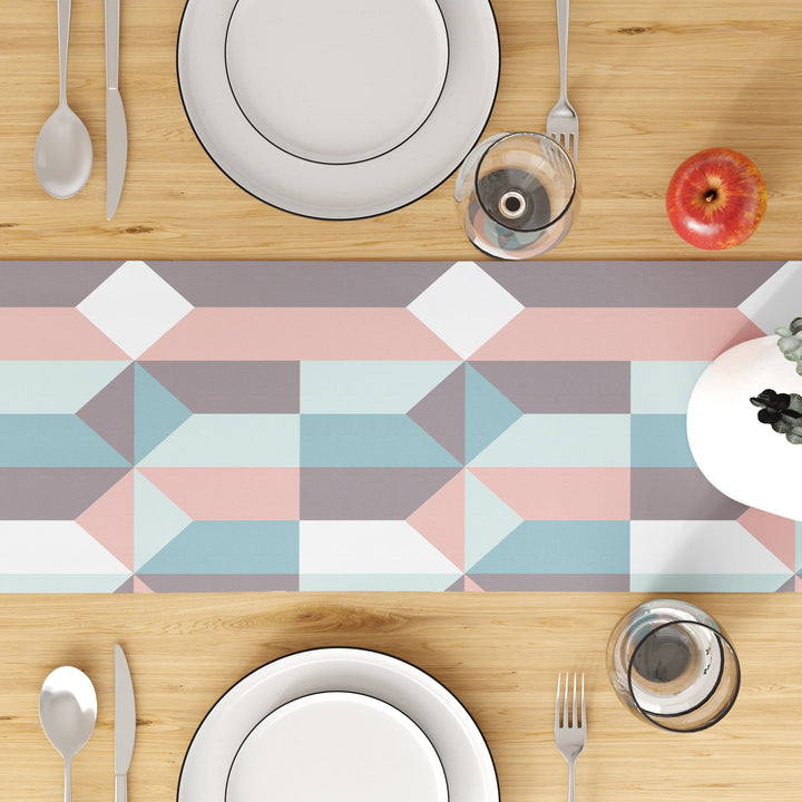Cotton Twill Blocks Table Runner (Pack of 1)