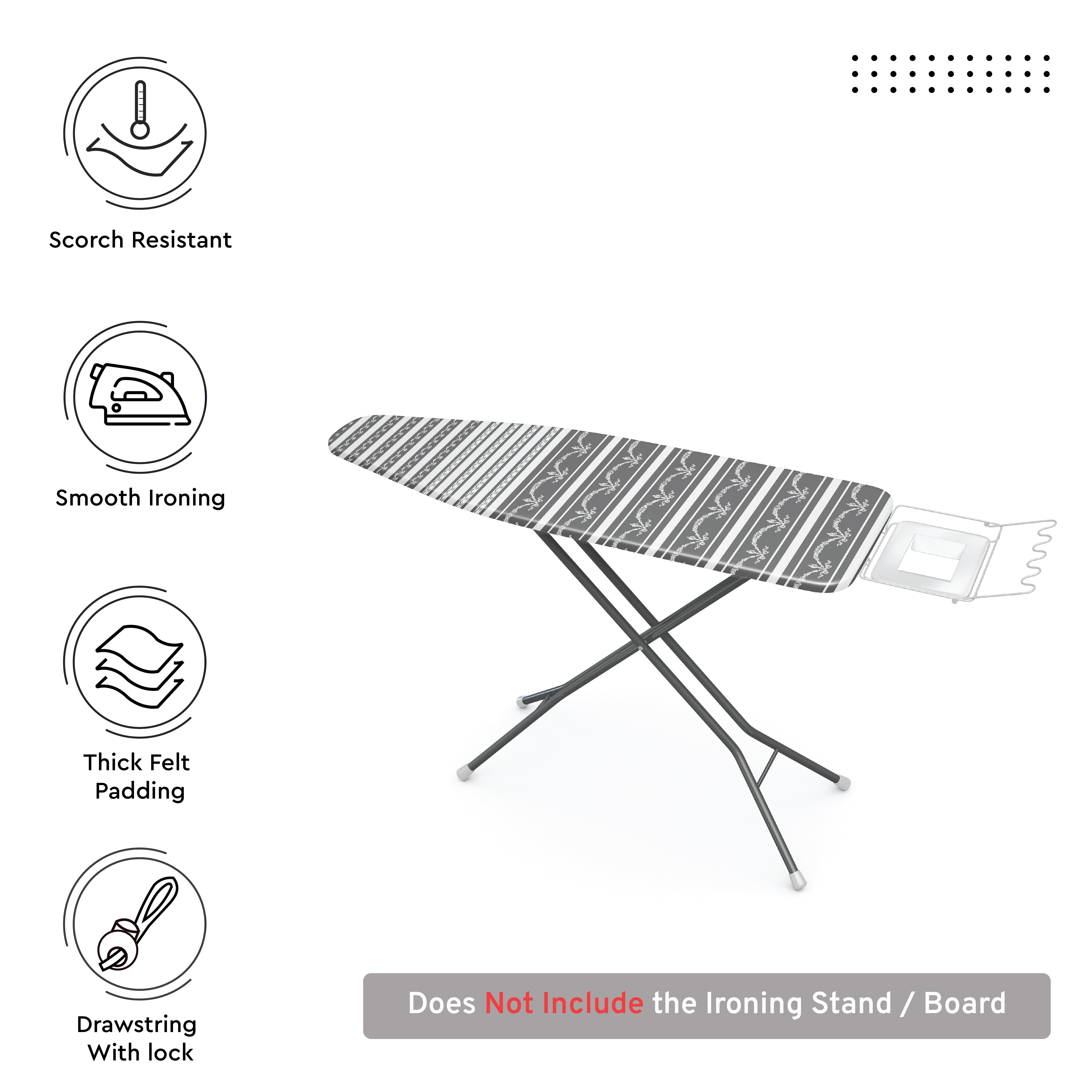 Grey Bunting Ironing Board Cover