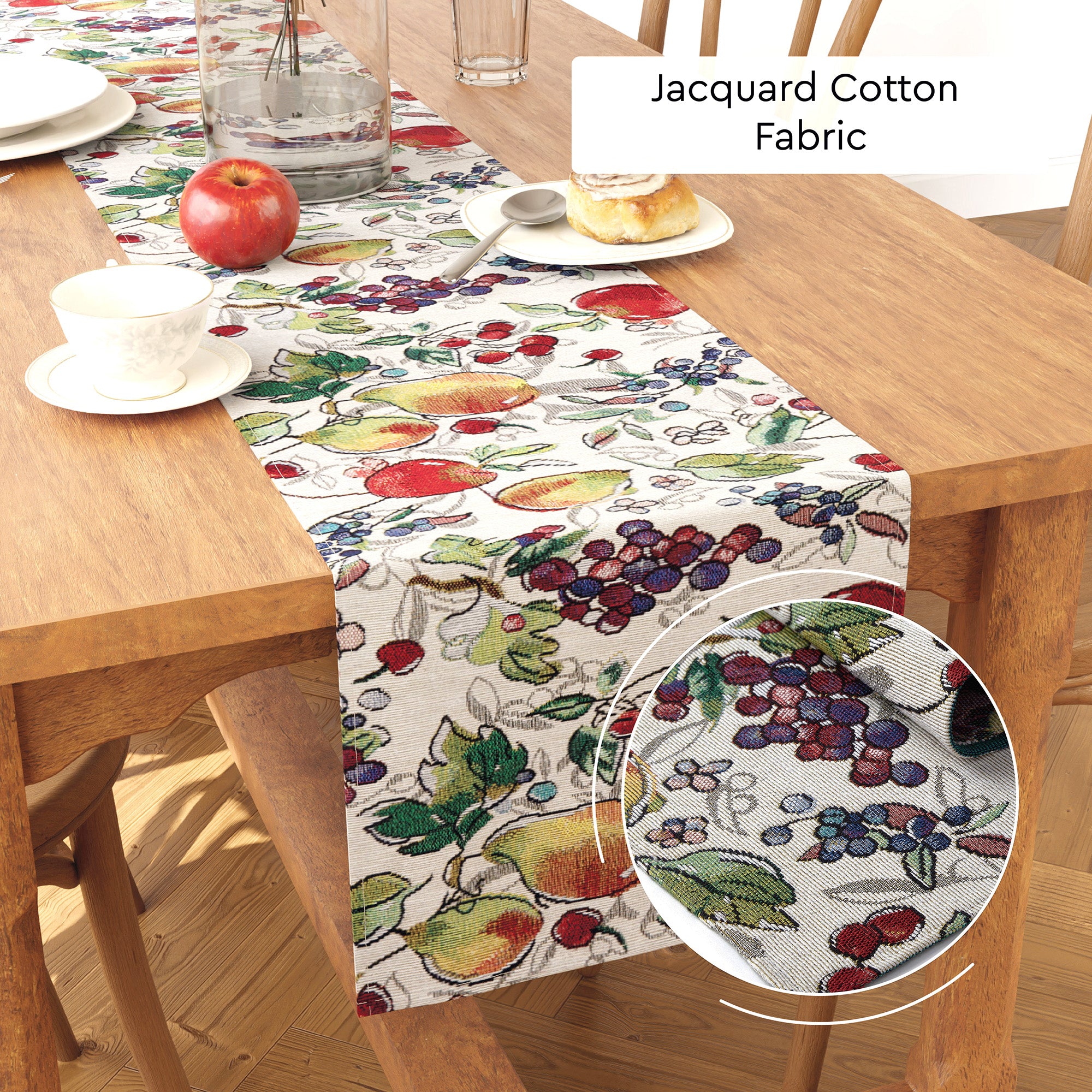 Cotton Fruit Table Runner (Pack of 1)