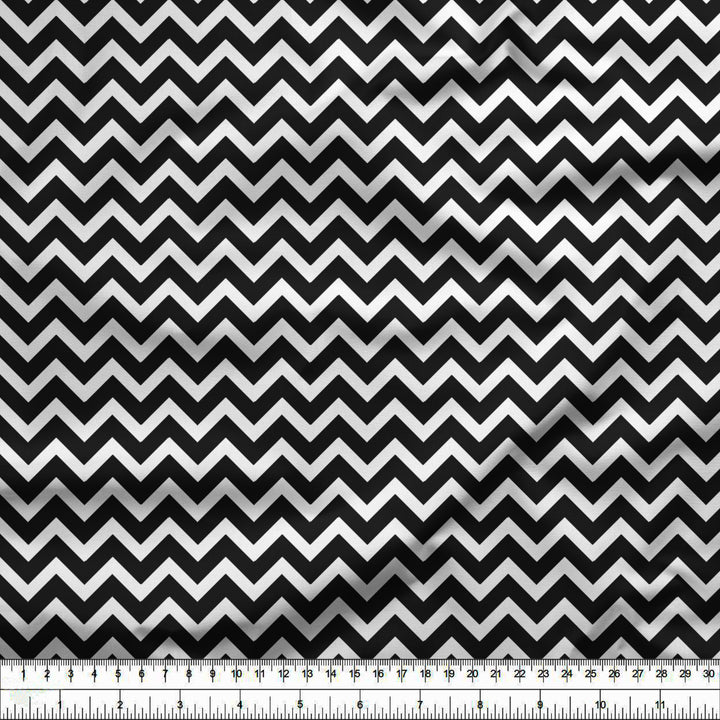 20s Sheeting Black Chevron Fabric (1 Meter)