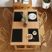Cotton Black Placemat (Pack of 4)