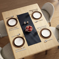 PVC Leather Navy Blue Table Runner