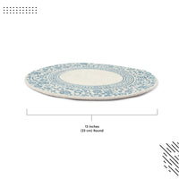 Cotton Printed Light Blue Placemat (Pack of 4)
