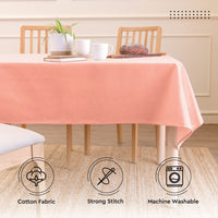 Cotton Powder Pink Table Cloth (Pack of 1)