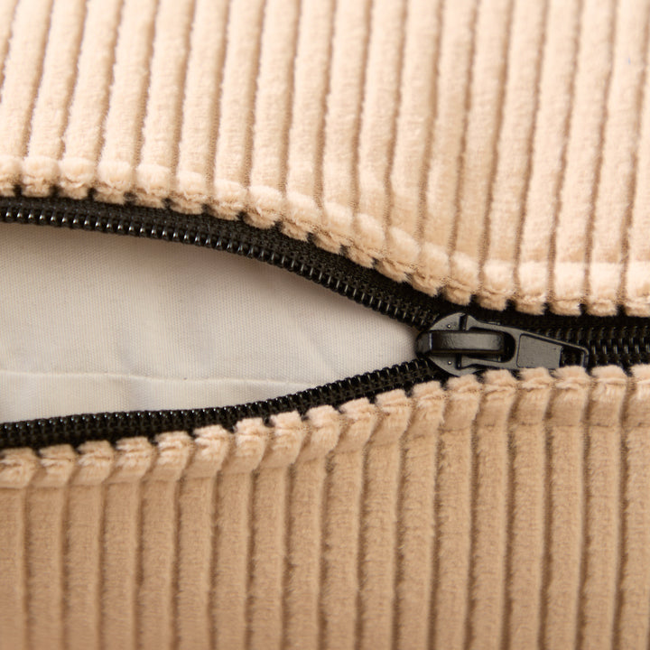 Corduroy Beige Cushion Cover