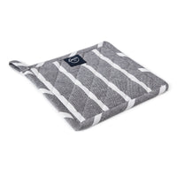 Cotton Roma Grey Stripes Pot Holders (Pack of 2)