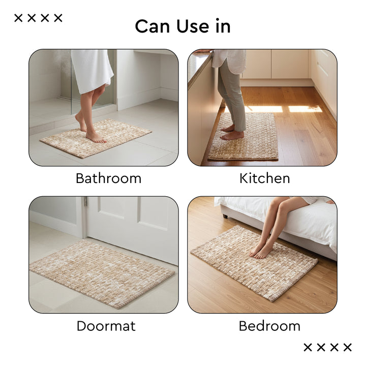 Cotton Rust Orange Bathmat (Pack of 1)