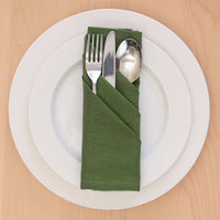 Cotton Leaf Green Table Napkins (Pack of 6)