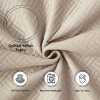 Quilted Polyester Fabric Beige Fabric