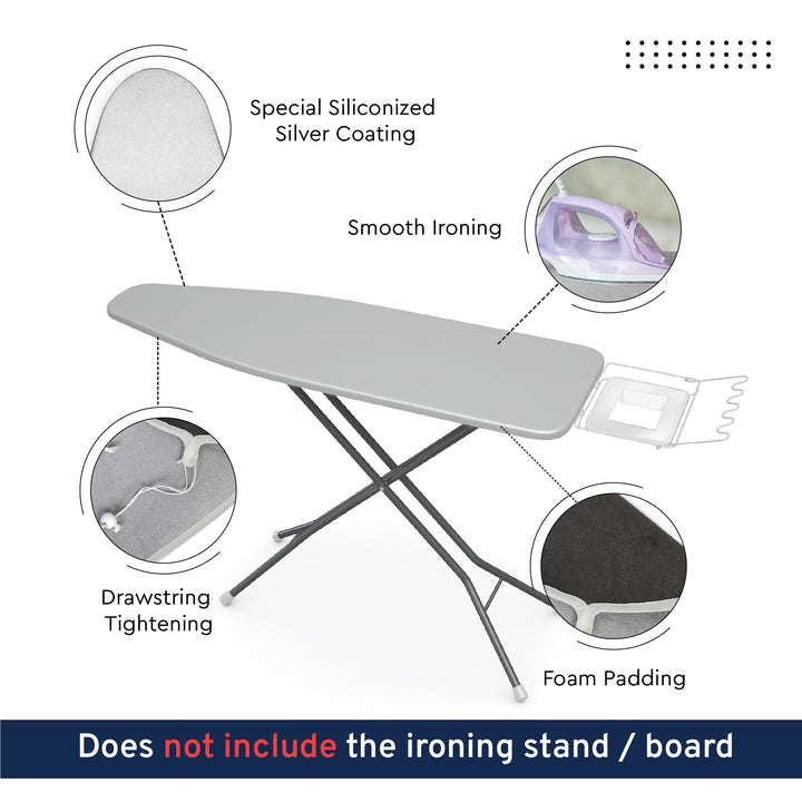 20s Sheeting - Silver Premium Ironing Board Cover (Pack of 1)