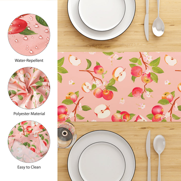 Water Repellent Polyester Apple Table Runner (Pack of 1)