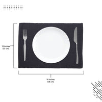 Cotton Solid Grey Placemat (Pack of 6)