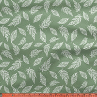 20s Sheeting Green Big Leaves Fabric (1 Meter)