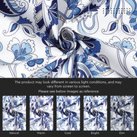 Polyester Chintz Blue Table Cloth (Pack of 1)
