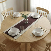 Cotton Beige & Brown Table Runner (Pack of 1)